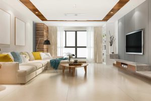 modern finished basement in Edmonton